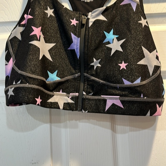 Torrid Active Zip Front Sports Bra Shine Star Print 0 - Picture 5 of 8